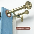 thumbnail image 3 of Double Curtain Rods for Window 48-84", Antique Bronze Decorative Double Drapery Rod with Urn Finials, 1-Inch Front and 5/8 Inch Back Double Window Rods, Adjustable Double Rod Curtain Dual Rods, 3 of 7