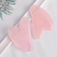 thumbnail image 4 of Herramienta de masaje Gua Sha para raspar la piel facial y corporal, hecha de piedra de cuarzo rosa para raspador de acupresión, herramientas faciales Gua Sha, 4 of 4