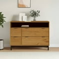 thumbnail image 1 of vidaXL Drawer Cabinet FLAM 110x40x80 cm Solid Wood Pine, 1 of 5