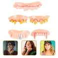 thumbnail image 3 of FELTECHELECTR piezas de dientes falsos de broma - Dientes de vampiro retorcidos de Halloween - Dientes feos y divertidos, accesorios de decoración de Halloween para fiestas de disfraces de Navidad., 3 of 3