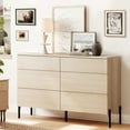 thumbnail image 2 of WAMPAT 47.2" Wood Accent Cabinet with Drawers, Modern Credenza Storage Cabinet with Minimalist Reeded Design for Living Room, Kitchen, Dining Room, Hallway, 2 of 9