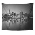 thumbnail image 1 of UFAEZU Blue Architecture Chicago Skyline Panorama View Over Lake Michigan Wall Art Hanging Tapestry Home Decor for Living Room Bedroom Dorm 51x60 inch, 1 of 1