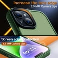 thumbnail image 5 of for iPhone 13 case/iphone14 Case, [Compatible with MagSafe] Shockproof Magnetic 13 Phone Case,  Grade Drop Protection, Protective Slim Translucent Case for 14 6.1'', Matte Green, 5 of 10