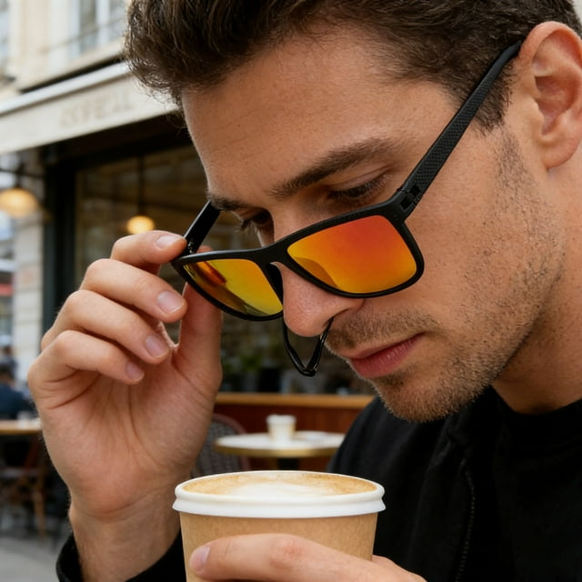 Glasses Riding Performance Sunglasses for Outdoor Activity with Polarized for All Ages and Lightweight Aluminum Foldable Design