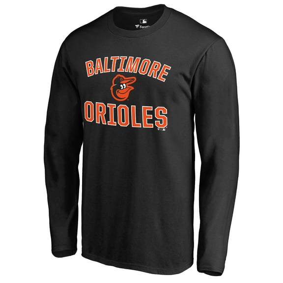 Men's Black Baltimore Orioles Victory Arch Long Sleeve T-Shirt