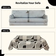 thumbnail image 6 of Boho Chenille Couch Cover with Tassels, Bohemian Sofa Cover for 1 Cushion Couch, Armchair, Chair, 1 Seater (71" x 91", Black), 6 of 12