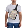 thumbnail image 4 of Rocae Bunny Floral for Lightweight Chest Bag Dual Pocket, Waterproof Crossbody Sling Bag for Men and Women, 4 of 8