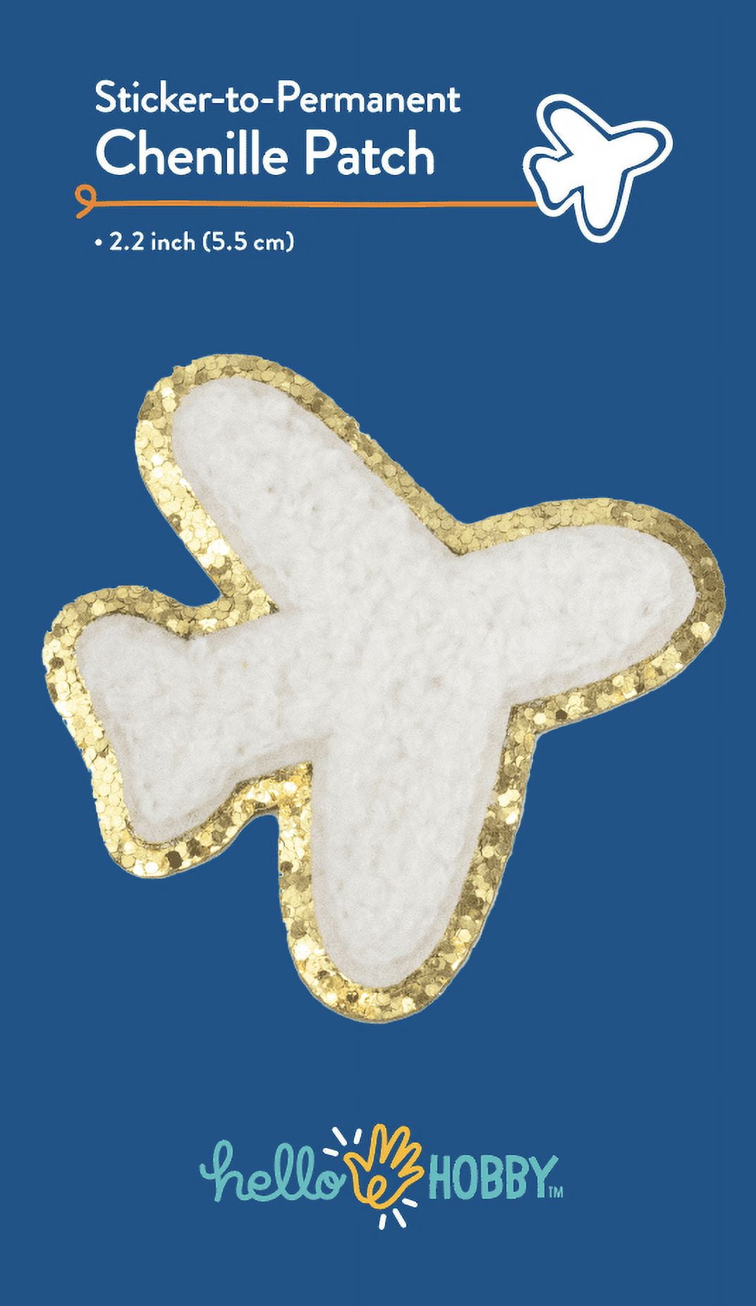 Hello Hobby Chenille Plane White Patch