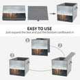 thumbnail image 7 of Collapsible Oxford Fabric Storage Cubes with Handles, Large Mid Foldable Oxford Cloth Bins Set of 2/6, Closet Organizers for Shelves Clothes Home Kitchen Toy - Landscape, 7 of 7