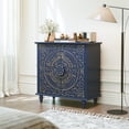 thumbnail image 6 of HLR 32" W Mid Century Modern Accent Cabinet with 2 Doors, Sideboard Buffet with Storage, Blue., 6 of 7