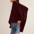 thumbnail image 4 of Kaemgyyd Corduroy Tops Women V Neck Ribbed Long Sleeve Drop Shoulder Pullover Casual Loose Sweater Fashion Outfit, 4 of 7