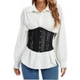 thumbnail image 3 of FAKKDUK Plus Size Corsets For Women, Corset Tops, Bustier Tops for Women, Sexy Boned Top, Bustier Lingerie For Halloween Costume Dress Gothic Shapewear Sexy Underwear, Black&M, 3 of 8