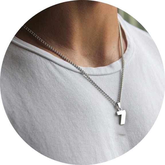 Number Necklace Pendant for Men and Women, Personalized Number Jewelry with Symbolic Meaning, Sports Jersey Style Number Pendant for Daily Wear and Special Moments