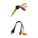 thumbnail image 1 of 3.5mm A 3 RCA Cable De Conector de sonido Y Video Adaptador AUX Cable RGB Video AV / TV Televisión CUTICAT Cable de 3, 1 of 8