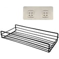 thumbnail image 4 of Black Shower Caddy, Adhesive Shower Shelf Organizer, 10.4 Inch Bathroom Wall Mounted Storage Shelf Rustproof, Shower Caddy Basket Food Storage Basket for Kitchen, Bathroom, Home - -, 4 of 7