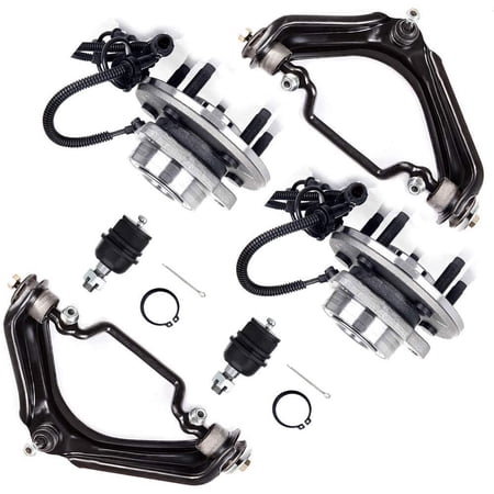CCIYU Wheel Hub and Bearing Upper Left Right Control Arm and Ball Joint Lower Ball Joint fit for 2002 2003 2004 2005 for Ford Explorer 2002 2003 2004 2005 for Mercury Mountaineer 6pcs Suspension Kit