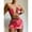 Red, variant on ZKCCNUK Womens Swimsuits Ladies Cross Sling High Waist Shorts Costume 3-piece Swimsuit Split Womens Swimsuits Tummy Control on Clearance