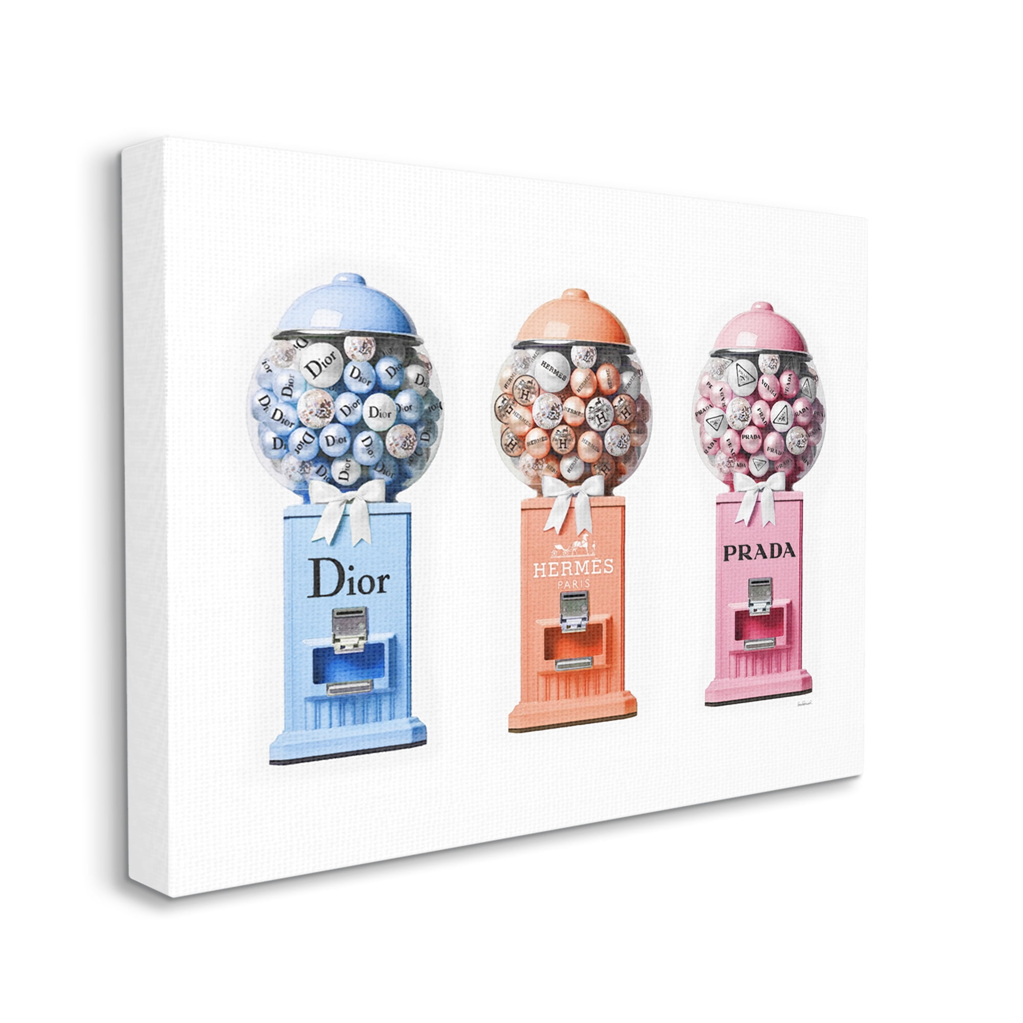 Stupell Industries Fashion Candy Dispensers Beauty & Fashion Painting Gallery Wrapped Canvas Art Print Wall Art, 20 x 16