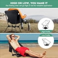 thumbnail image 5 of Lightweight Camping Chair, 2-Way Backpacking Chair with Adjustable Height, Portable Folding Camp Chairs Compact Design for Outdoor, Beach, Hiking, Picnic, Black, 5 of 8