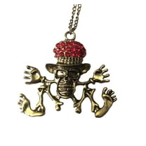 Skeleton Pendant Steampunk Mardi Gras  Necklace Novelty Jewelry