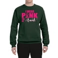 thumbnail image 2 of I Wear Pink for My Aunt Survivor Awareness Unisex Crewneck Graphic Sweatshirt, Forest Green, Medium, 2 of 3