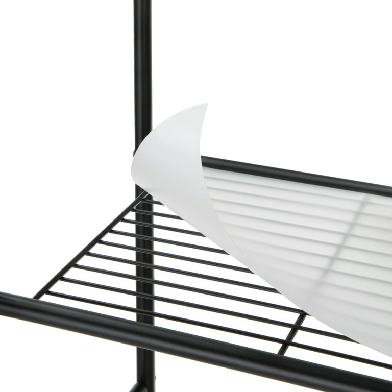 Mainstays Over the Toilet Steel Storage Shelf Unit, Matte Black Finish for Adults