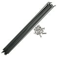 thumbnail image 1 of Rayos de bicicleta Unique Bargains 14G, rayos de rueda de bicicleta de acero inoxidable 304, 1 juego negro de 245 mm, 1 of 7