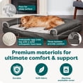 thumbnail image 5 of FurHaven Pet Products Luxe Fur & Performance Linen Orthopedic Sofa Pet Bed for Dogs & Cats - Charcoal, Large, 5 of 9