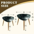 thumbnail image 5 of Triangle End Tables Set of 2 Bamboo Ink Art Delicate Light Shadow Interplay Small Coffee Table, Tea Table, Nesting Tables for Living Room, 5 of 5