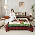 thumbnail image 4 of Manfei Red Truck 2pcs Bedding Comforter Set,Geometric Buffalo Twin Comforter Sets,Lodge Cabin Bedding Set,Super Cozy Teens Bedroom Decor,Reversible, 4 of 8