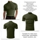 thumbnail image 5 of Hombres Manga Corta Top Alta Elasticidad Color Puro Cuello Alto Slim Fit Camiseta Interior Jersey, 5 of 6