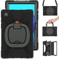 thumbnail image 7 of XYX Case for Samsung Galaxy Tab A7 10.4 inch SM-T500/SM-T505, 360 Degree Rotating Hand Grip Shockproof Cover with Shoulder Strap, Black, 7 of 7