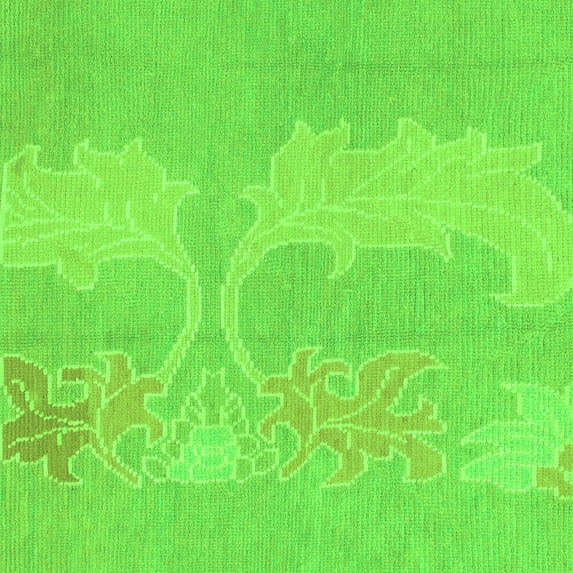 Ahgly Company Indoor Square Abstract Green Modern Area Rugs, 8' Square