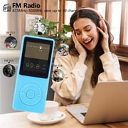 MP3 Player, Music Player with 16GB Micro SD Card, Build-in FM Radio/Video Play/Voice Recorder/E-Book Reader, Supports up to 128GB, Sky blue