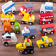 thumbnail image 4 of Modelo de vehículo de ingeniería de automóviles para niños de madera, conjunto de doce piezas y juguetes educativos cognitivos para bebés de la serie Wind Car, 4 of 5