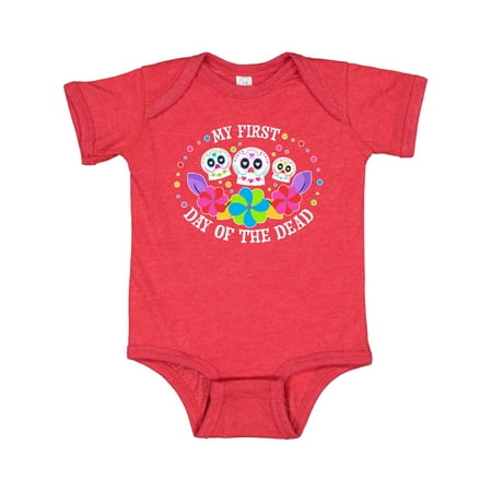 

Inktastic My 1st Day of the Dead with Sugar Skulls and Flowers Gift Baby Boy or Baby Girl Bodysuit