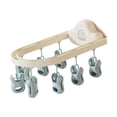 thumbnail image 2 of Percha de viaje plegable,Tendedero plegable de pared para ropa sucia,Tendedero para calcetines con estante para ahorrar espacio en el balcón,Perchas portátiles para ropa interior con clips, 2 of 8