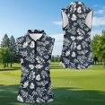 thumbnail image 5 of Jeiento Tropical Leaves His and Hers Matching Golf Shirts Women's Half Zip Sleeveless Golf Tank Tops Men's Quick Dry Short Sleeve Shirts Moisture Wicking Couple Golf Wear for Tennis Running Hiking, 5 of 7