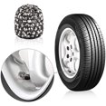 thumbnail image 3 of Valve Stem Caps, Handmade Crystal Diamond Rhinestone Fashion Stem Valve Caps Auto Car Accessories 4pcs Silver, 3 of 6