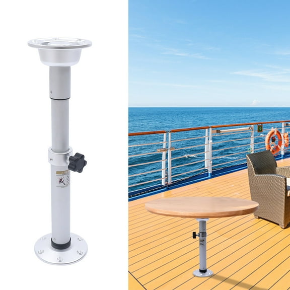Aluminum Pedestal Table Base, Adjustable Table Pedestal Stand Base,19.68-28.26'',for RV Boat Caravan Yacht