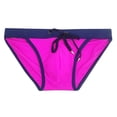 thumbnail image 5 of kamemir Men's Speedo Male Summer Cool Sports Colorful Fit Beach Shorts Triangle Fashion Sexy Swimming Trunks(Pink,L), 5 of 6
