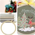 thumbnail image 3 of GHSDFBB Christmas Embroidery kit with Patterns and Instructions for Beginners Cross Stitch Kits for Adults, Including Plastic Embroidery Rings, Colored Threads and Needles Tools and Instructions, 3 of 7
