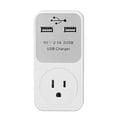 thumbnail image 2 of Charging Socket Converter, PC Housing US Plug 120V Travel Plug Converter  for Daily Life and Trip, 2 of 7