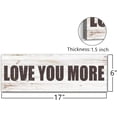 thumbnail image 2 of HFDF Love You More Sign Wall Decor Love Quotes Canvas Wall Art Modern Farmhouse Wall Decoration Mimalist Wall Art Prts Poster for Bedroom and Livg Room (6x17 es, ) 24x16inch Framed, 2 of 6