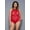 Red, variant on Women's Plus size halter neck lace teddy with sheer panels 80057Q-RED