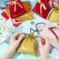 thumbnail image 3 of 12 Pcs Velvet Jewelry Pouches Drawstring Gift Bags Fabric Candy Bags Party Faver Pouch with Gold Stamping Word and Rope Handle for Jewelry Gift Wedding Candy Party Christmas 6.1×5.12 Inch, 3 of 6