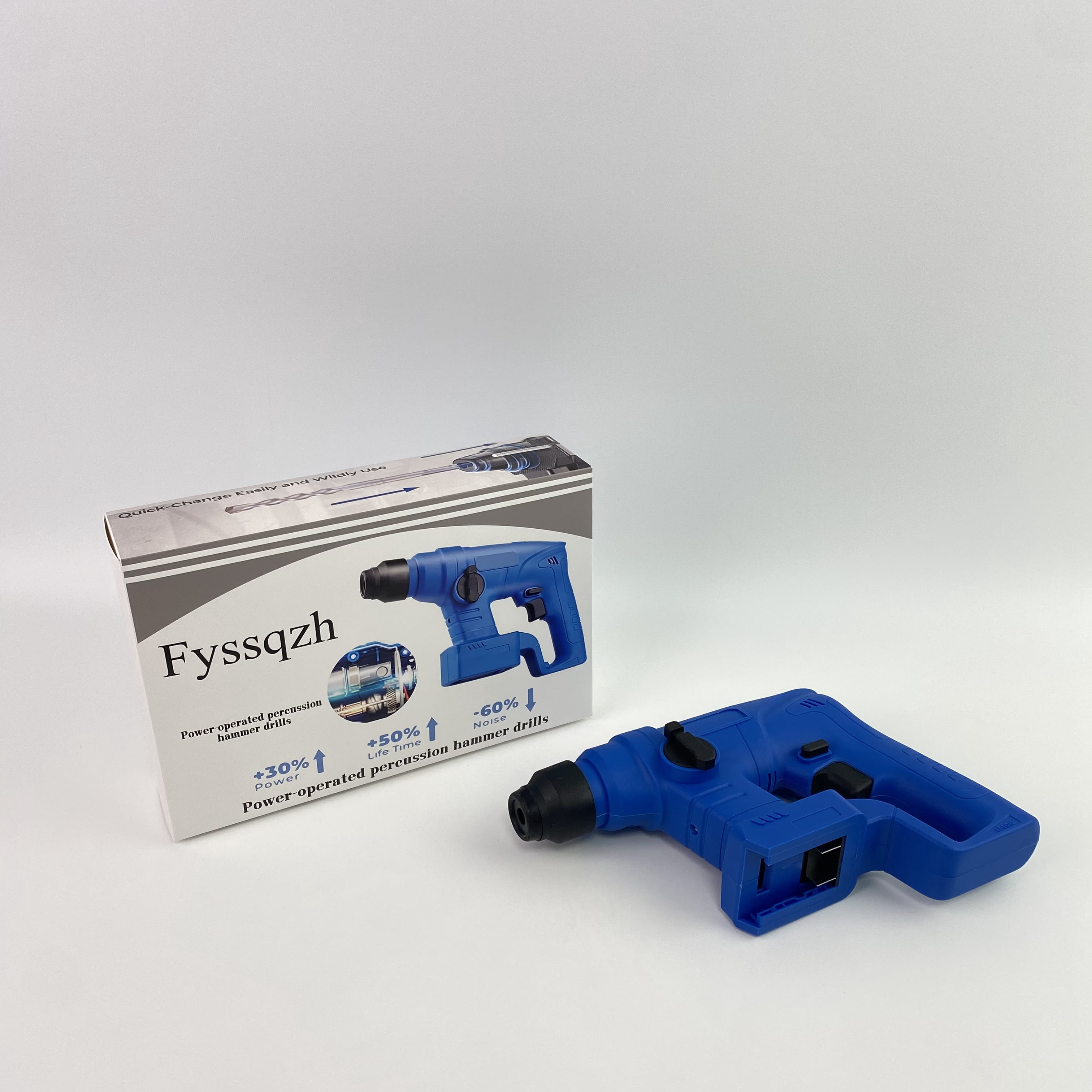 Fyssqzh Power-operated percussion hammer drills,20V Cordless Rotary Hammer Drill, 7/8", 4 Application Modes