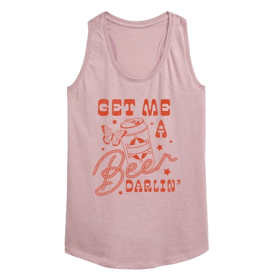 Instant Message - Get Me Beer Darlin' Women's Graphic Racerback Tank