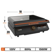Blackstone E-Series Griddle, 17 Electric Tabletop Flat Top Grill with Hood, Black