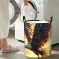 thumbnail image 4 of Lsque Golden Sky Bald Eagle pattern Laundry Hamper Basket, Tall Woven Rope Hamper Basket for Clothes, Lightweight Storage Basket, Collapsible Waterproof-Small, 4 of 8